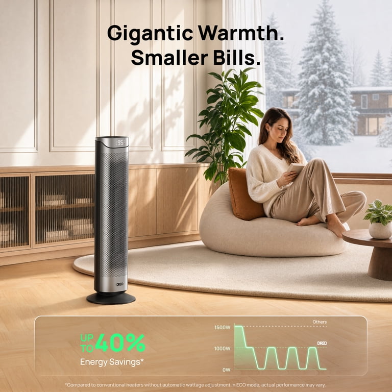 Tower Space Heater With Dual Motors photo 5