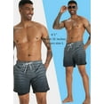 thumbnail image 7 of APTRO Mens Swim Trunks With 2 in 1 Compression Liner 5.5"Board Shorts Quick Dry Swimming Bathing Suit Summer Beach Shorts Gradient Gray MK270, 7 of 7