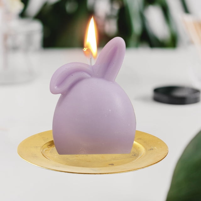 Velas de conejito de Pascua, velas vintage de primavera con lazo de soja sin humo, velas hechas a mano para decorar tartas de baby shower, decoraciones para bodas, festivales y fiestas.