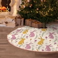 thumbnail image 5 of Sikiie Yellow Pueple Rabbit Nativity Christmas Tree Skirt, Jesus Christian Winter Holiday Tree Mat Decoration(30-48IN)36", 5 of 6