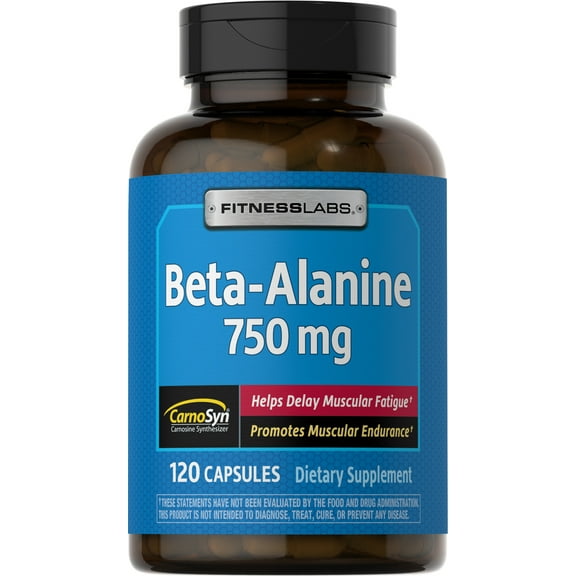 Beta Alanine Capsules | 1500mg | 120 Count | Non-GMO, Gluten Free Supplement | by Fitness Labs