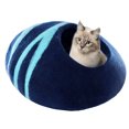 thumbnail image 2 of Xihbxyly Cama Cueva para Mascotas, Acogedora de Lana Natural, Suave Fieltro Hecho a Mano, Cómoda para Gatos, Fácil de Limpiar, Cálida En Invierno, Apta para Gatos de Hasta 58 Cm, Tamaño 50 X 20 Cm, 2 of 7