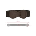 thumbnail image 3 of INSPIRE CHIC Interlock Buckle 8-shaped Faux Leather Elastic Belt Cinch Waistband for Lady Fit Waist Girth:37"/93.5cm-49"/124cm Coffee, 3 of 7