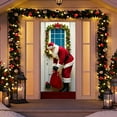 thumbnail image 3 of Santa Claus Door Frame Banner, Funny Merry Christmas Door Covers for Front Doors Decorative, Fall Doors Cover with Reindeer, Santa Background for Indoor Outdoor Home Winter Holiday 71×35 In, 3 of 7