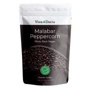 Viva Doria Malabar Peppercorn (Whole Black Pepper) For Grinder Refill, 12 Oz