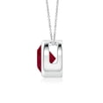 thumbnail image 2 of ANGARA Natural 1.4 Ct. Ruby Fashion Pendant Necklace in 14K White Gold for Women with 18 Inch Cable Chain, 2 of 10
