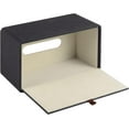 thumbnail image 2 of High-end Fashion PU Leather Tissue Box Holder Black with lid, Rectangular Napkin Facial Tissues Holder Dispenser,Home Office Car Tissue Box Cover Decorative Container with Magnetic Bottom (Black), 2 of 7