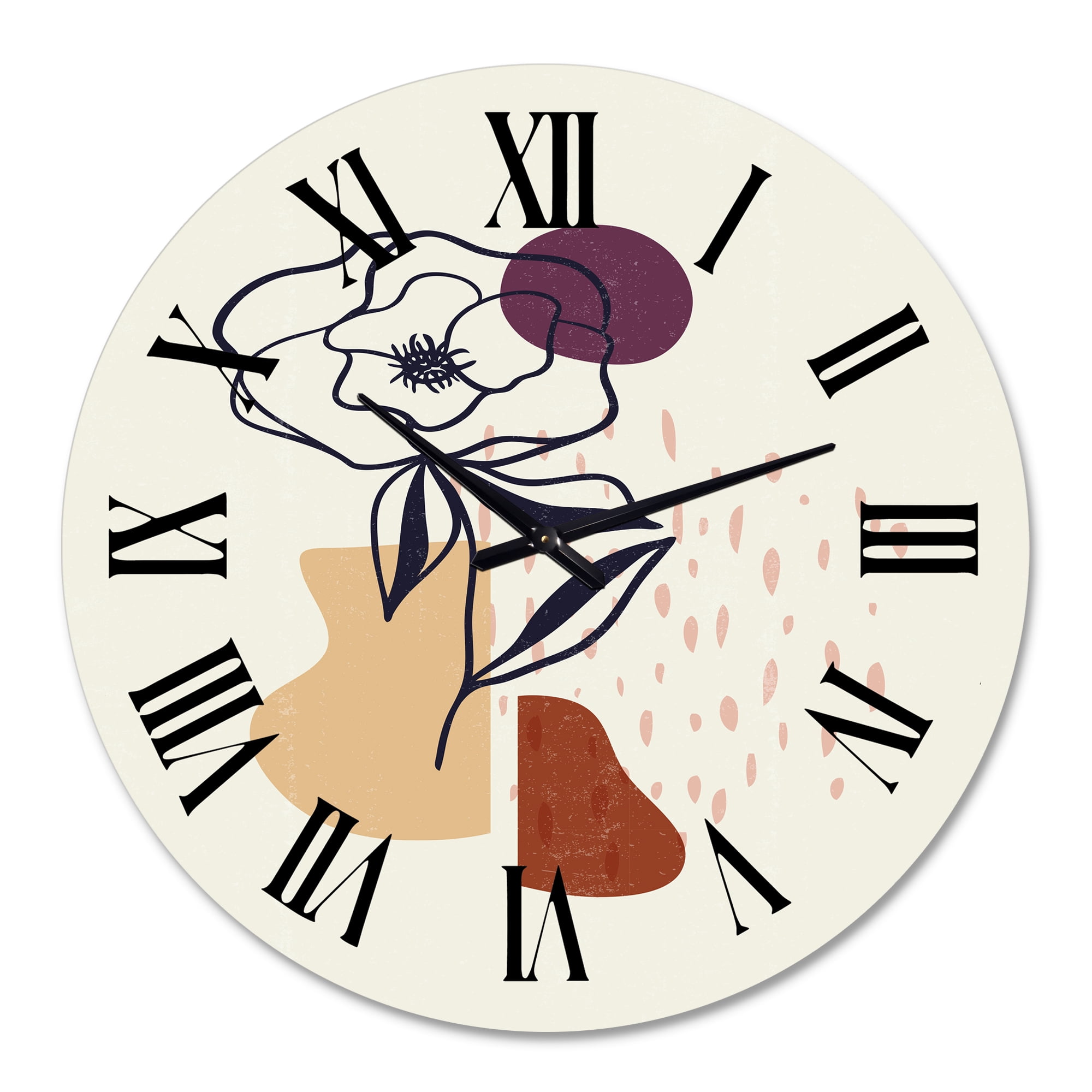 Designart 1 in Modern,Contemporary Wall Clock