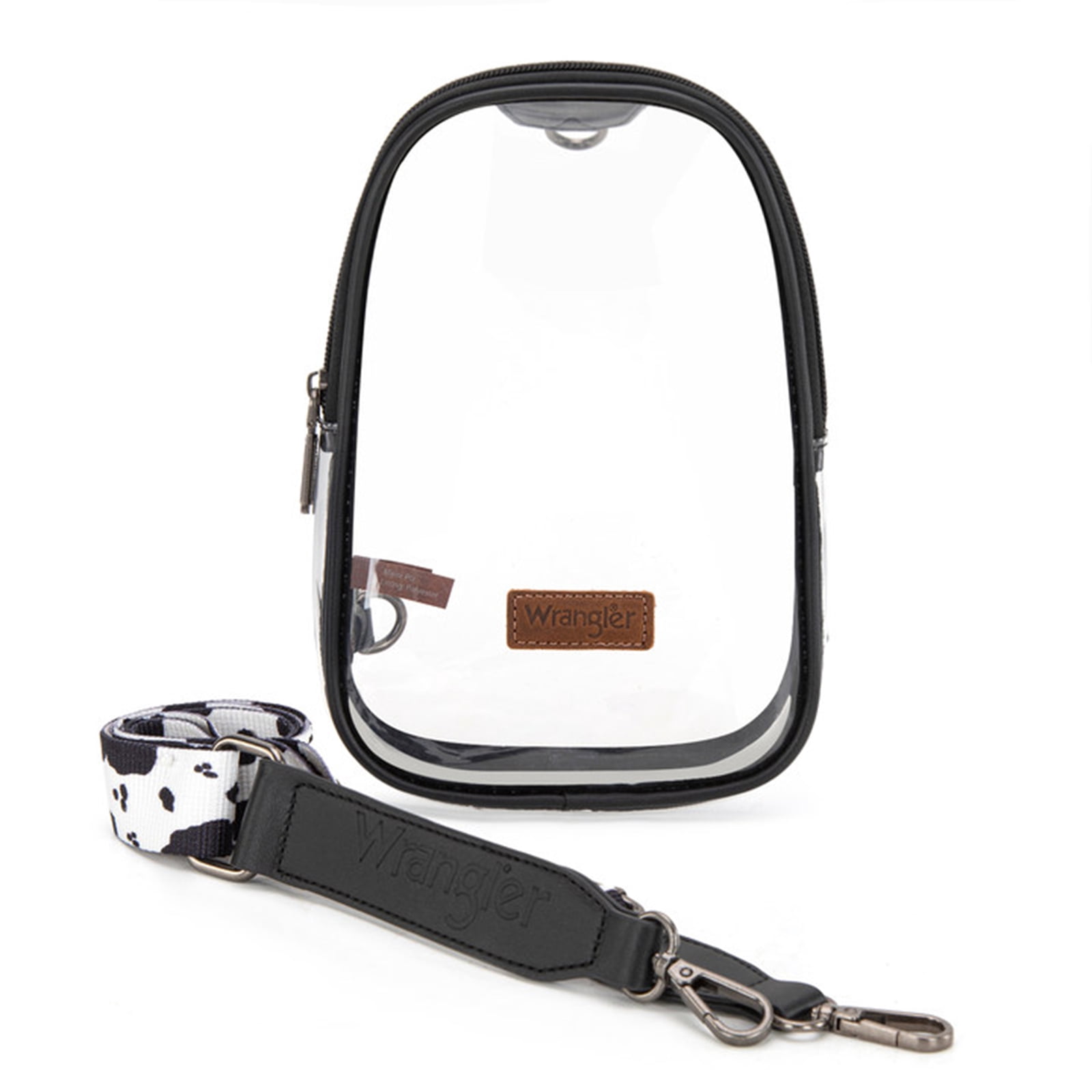 Wrangler Crossbody Clear Sling Bags for Women Stadium Approved Cross Body Purse for Sports Events Concerts