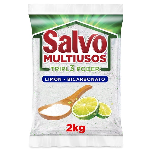 Detergente en Polvo Salvo Multiusos Limón Triple Poder 2 kg