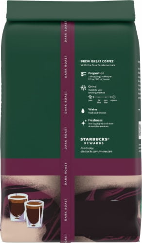 Starbucks Espresso Dark Roast Whole Bean Coffee 18 oz - Pack of 2
