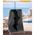 thumbnail image 2 of Batman Hush Logo Grey Officially Licensed Beach Towel 30' X 60', 2 of 6