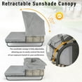 thumbnail image 4 of 57" Outdoor Patio Daybed Rattan Daybed Outdoor Sunbed with Detachable Pillows for Patio, Backyard, Pool, 4 of 9