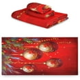 thumbnail image 2 of GZHJMY Christmas Ball Towel Set of 3, Highly Absorbent Soft Towels with Bath Towel, Hand Towel and Washcloth for Bathroom Hotel Gym Spa, 2 of 7