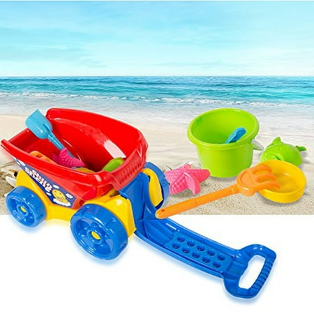 - KARMAS PRODUCT Plastic Beach Toys Dump Truck Sand Bucket and Shovel Playset