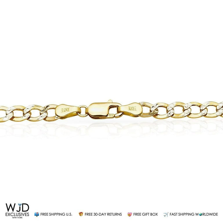 14kt Yellow Gold Cuban Concave Chain 2.4 mm Width 7.0 Inch Long (1.3 Grams)  by RG&D