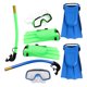 thumbnail image 2 of GOOHOCHY 1 juego de equipo de snorkel para niños, gafas de snorkel con visión amplia y aletas de buceo., 2 of 8