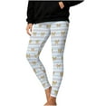 thumbnail image 2 of Gamivast Yoga Pants Women High Waist Stretch Casual Soft Bottoms Striped Pull on Tummy Control Graphic Leggings Trendy Ankle Length Funny Christmas Leggings, 2 of 6