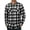 White/Black Plaid, variant on OALUXE Men's Plaid Button Down Shirts Cotton Long Sleeve Shirts with Pocket