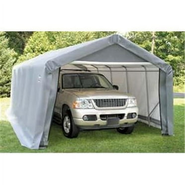 ShelterLogic 72803 10x8x8 Peak Style Shelter- Grey Cover