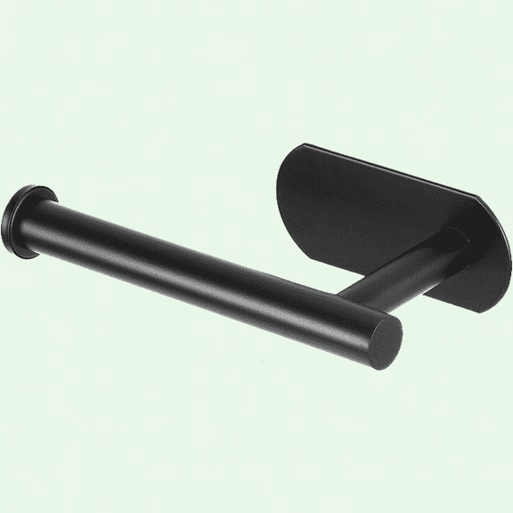 Toilet Paper Holder Self Adhesive, SUS 304 Stainless Steel, Wall Mount, No Drilling, Matte Black