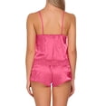 thumbnail image 4 of HCYSFG Women's Solid Lace Pajama Sets 2 Piece Deep V Neck Sleeveless Cami Tank Top Sleepwear With Soft Elegant Slim Fit Shorts Set, 4 of 8