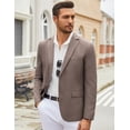 thumbnail image 2 of COOFANDY Men's Linen Blazer Casual Lightweight Two Button Sport Coats Formal Business Suit Jacket Unlined Blazer, 2 of 6
