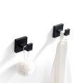 thumbnail image 3 of BUVLEOT Robe Hook, Bathroom Towel Hook, Wall Mounted Coat Clothes Hook for Bath Kitchen,Matte Black,Single Robe Hook,071010-MB Les Series, 3 of 5