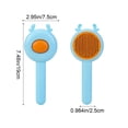 thumbnail image 2 of Blue Self Cleaning Pet Grooming Brush Stainless Steel Pins One Click Hair Removal For Dogs Cats Ergonomic 7X3 Inch Multiple Colors, 2 of 7