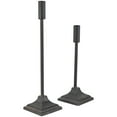 thumbnail image 6 of DecMode 2 Candle Black Metal Slim Weathered Candle Holder with Square Tapered Bases, Set of 2, 6 of 13