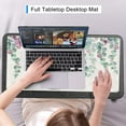thumbnail image 6 of Eucalyptus Leaf Large Mouse Pad Watercolor Flowers Mouse Pad XXL Green Red Leaves Desk Mat 31.5x15.75 Inch,Spring/Summer Extended Keyboard Mat with Precision Stitched Edges and Non-Slip Rubber Base, 6 of 6