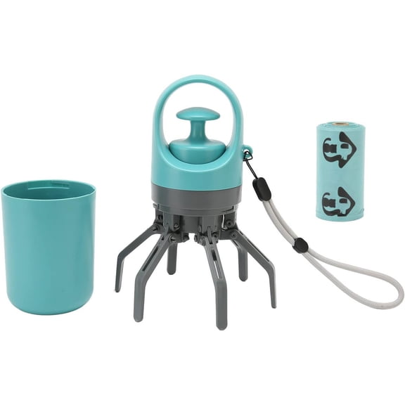 Dog Pooper Scooper with Bag Dispenser, Portable No Touch Pet Waste Cleaner for Dogs