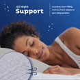 thumbnail image 4 of Snuggle-Pedic Long Body Pillow for Adults - Big 20x54 Pregnancy Pillows w/Shredded Memory Foam & Cooling Pillow Cover - Cuddle Firm Maternity Side Sleeper Pillow Insert to Hug for Bed - Grayy, 4 of 5