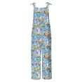 thumbnail image 5 of JURANMO Happy Easter Day Women's Jumpsuits Summer Cotton Linen Casual Sleeveless Rompers & Overalls Loose Fit Spaghetti Strap Wide Leg One Piece Pants Multicolor XXL Sales for Today, 5 of 6