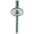 thumbnail image 4 of Fastenere Large Flange Pop Rivets - 1/8" x 3/8" (100 Pack) Aluminum Body Steel Mandrel, Heavy Duty Dome Head Blind Rivets, Open End 4-6 Gap .313" - .375" - Corrosion Resistant, High Shear Strength, 4 of 4