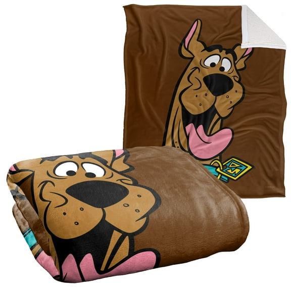 LOGOVISION Scooby-Doo Blanket, 50''x60'', Scooby Happy Silky Touch Sherpa Back Super Soft Throw Blanket