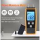 thumbnail image 2 of Probador de humedad, Probador de humedad de paredes y madera, Medidor de fugas, Humedad, Mortero de cemento, Detector de contenido de agua con retroiluminación LCD (amarillo) oso de fresa Electrónica, 2 of 5