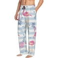 thumbnail image 2 of Daiia Flamingo and Pineapple Men's Sleep Pant with Pockets and Drawstring,Pajama Pants-X-Large, 2 of 9