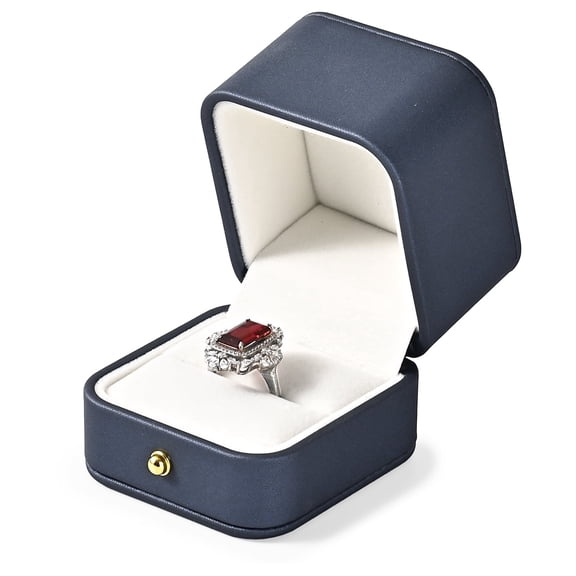 Oirlv Velvet Ring Box for Proposal, Wedding, Engagement, Anniversary - Small, Blue