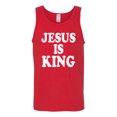 thumbnail image 2 of Jesus Is King Bible Scripture | Mens Christian Graphic Tank Top, Red, 2XL, 2 of 3