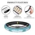 thumbnail image 4 of Balery Bathtub with Soap Bubbles Fundas elásticas antideslizantes para volante, funda protectora universal para hombre y mujer, 15 pulgadas, accesorios para coche., 4 of 6