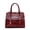red, variant on Genuine Leather Cowhide Women's Crocodile Embossed Tote Bag, Top Handle Crossbody Satchel Purse