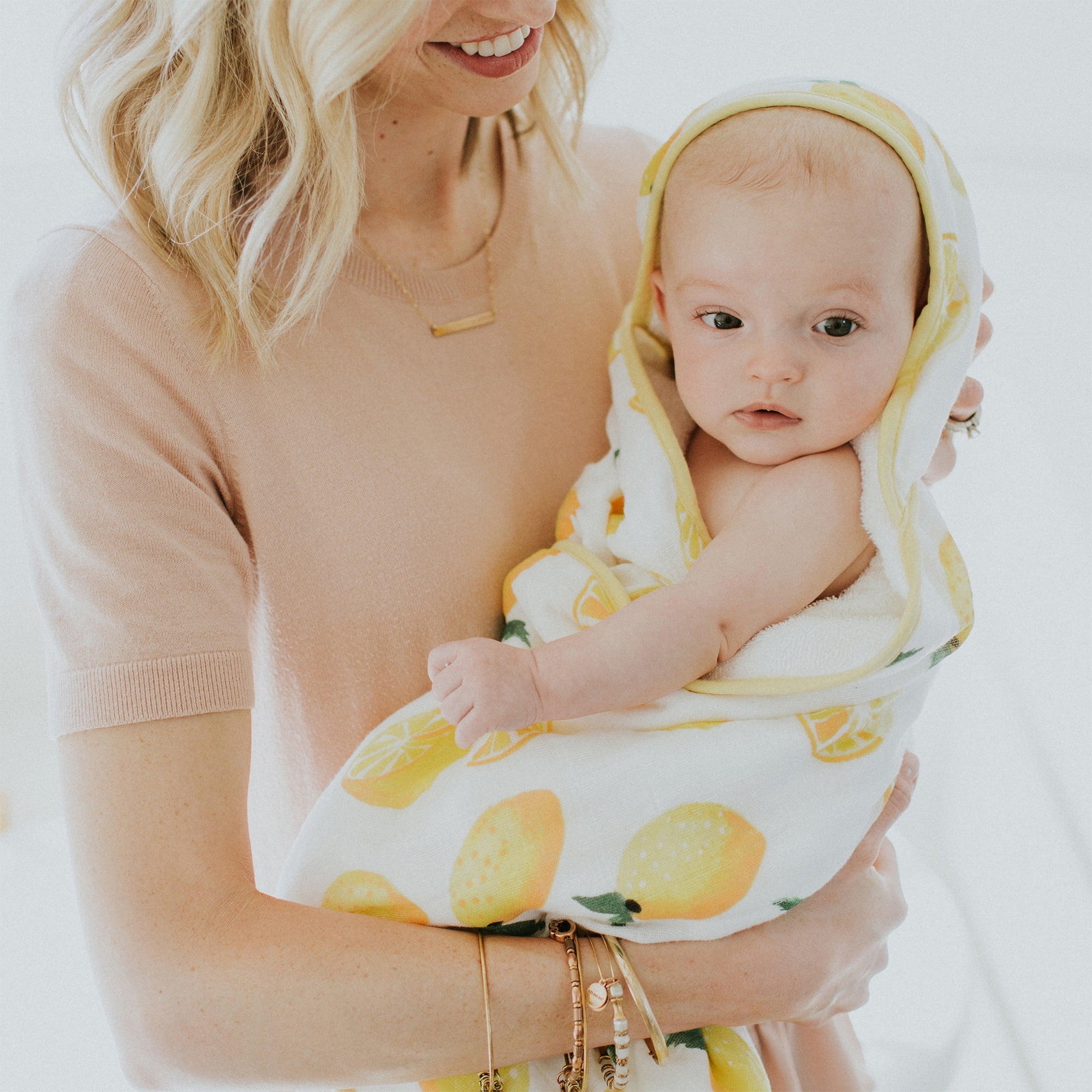 Little Unicorn Hooded Baby Towel - Baby Bath Essentials - Lemon