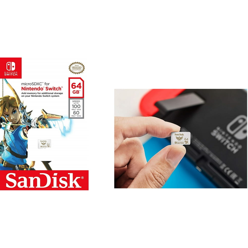 SanDisk 64GB MicroSDXC UHSI Card for Nintendo Switch SDSQXAT064GGNCZN (Zelda Edition