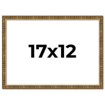 17x12 Frame Gold Kingsley Distressed Solid Wood Picture Frame Width 0.75 Inches | Interior Frame