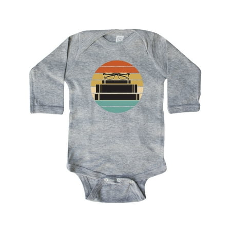 

Inktastic Librarian Gift Retro Sunset Book Silhouette Gift Baby Boy or Baby Girl Long Sleeve Bodysuit