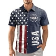 thumbnail image 4 of Homeyce Mens Casual Button Up Shirts American Flag Printed Short Sleeve 4th Of July Hawaiian Shirts 250 Years Of Freedom 1776-2026 Patriotic Tee Gifts for Independence Day Outfits,Blue 2XL, 4 of 4