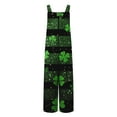 thumbnail image 7 of Idoravan Green Jumpsuit Women Casual Women's St. Patrick Print Loose Button With Pocket Jumpsuit Pants Jumpsuit Pants Jumpsuit Pants, 7 of 7