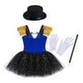 thumbnail image 4 of TiaoBug Kids Girls Circus Costume Sequins Leotard Dress Halloween Party Dress Up Royal Blue 16, 4 of 7