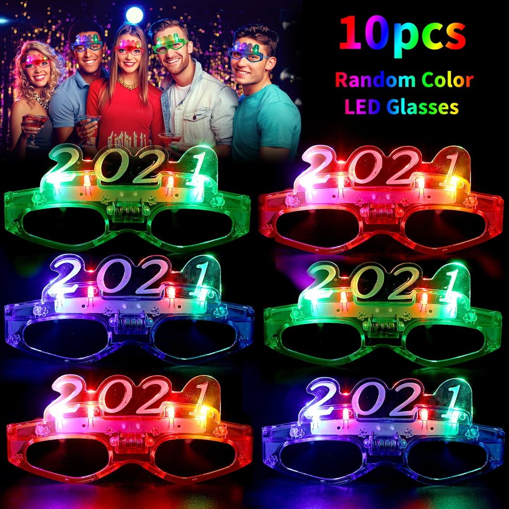 10 Pairs Kids Party Glasses LED Glow Glasses Party Favor for 2021 New